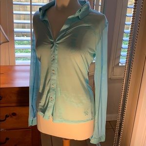 Koan Mint Green Long Sleeve Button shirt size S